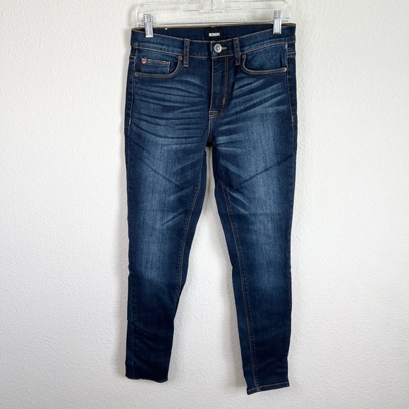 New Hudson Natalie Jeans Women's 28 Mid Rise Skinny Leg Dark Wash Stretch Denim - Picture 1 of 6